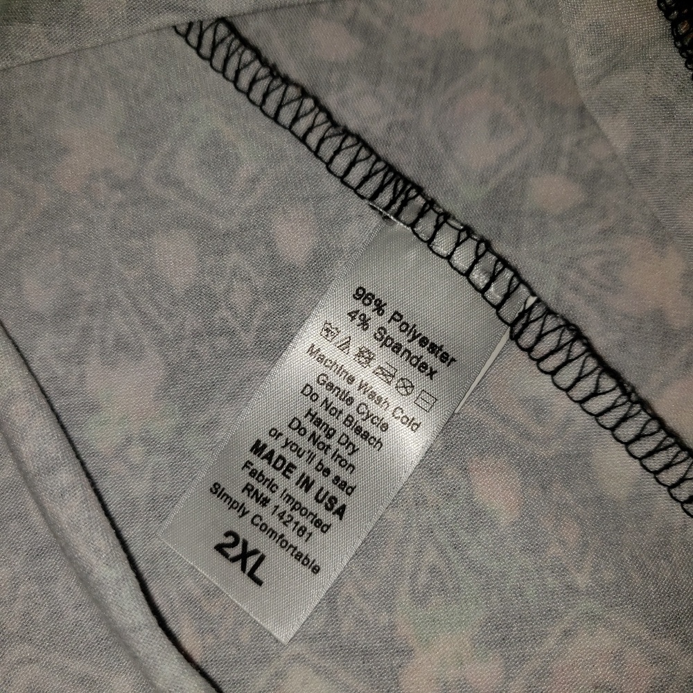 Lularoe 2xl Azure Black With Multicolored A Line - image 5